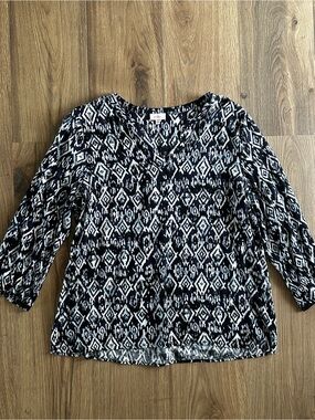 Pixley Geometric Print Top